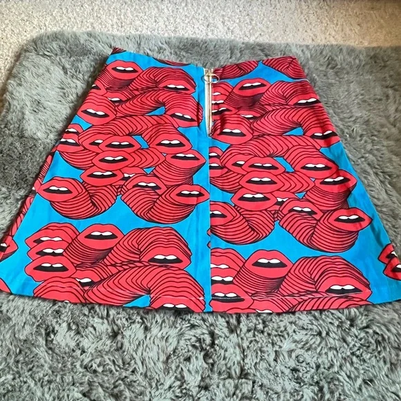 Nooworks Misty Mouths Print Mini Skirt XS - Picture 3 of 3